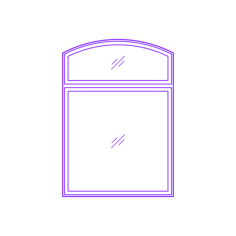 Buildings Combination Windows 1 Wide Arch Head Vinyl Svg File, Free Vectors File